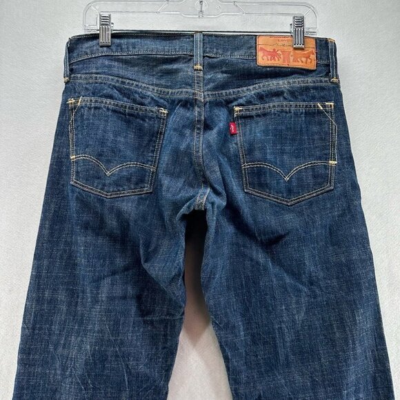 LEVI'S Red Collection Jeans Mens 31 x 30 Skinny Dark Washed Denim Cotton Blue - Picture 5 of 12
